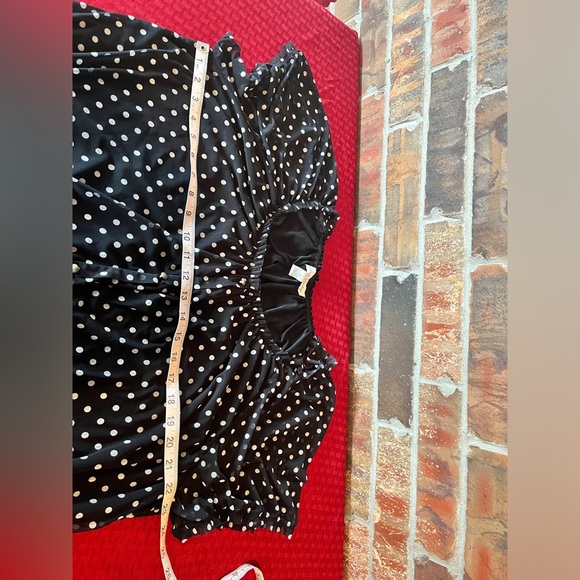 French Laundry Woman Polka Dots Short Sleeve Top Women’s Size:3X - Picture 5 of 6